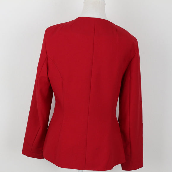 Vintage Red Zip-Up Blazer | Size M
