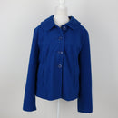 Fashion Express Electric Blue Cropped Coat | Size 16-1