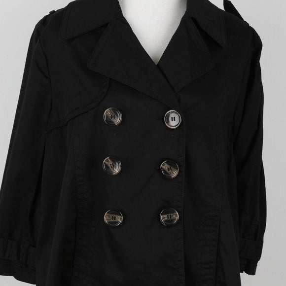 Marien Hall Black Cropped Coat | Size 12