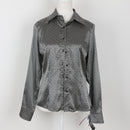 Monsi Woman Black & White Satin Blouse | Size 32-1