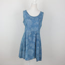 Rose Print Denim Dress | Size M-1