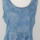 Rose Print Denim Dress | Size M-2