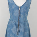 Rose Print Denim Dress | Size M-4