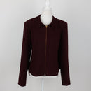Vintage Maroon Zip-Up Jacket | Size M-1