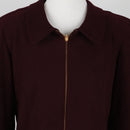 Vintage Maroon Zip-Up Jacket | Size M-4