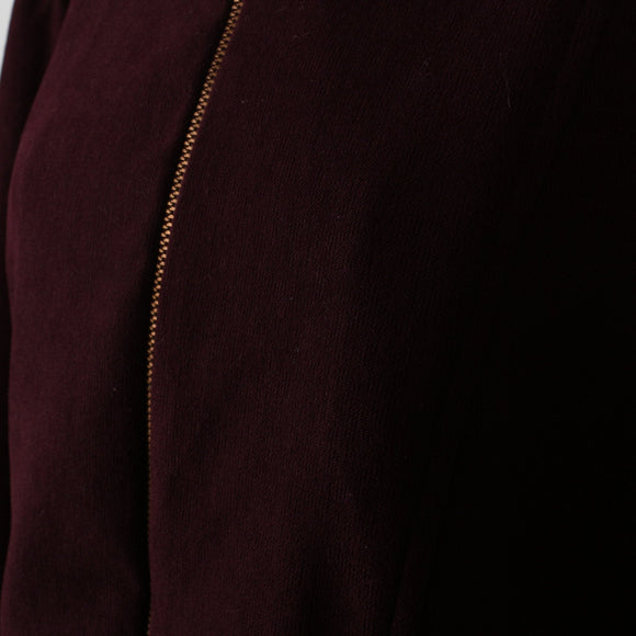 Vintage Maroon Zip-Up Jacket | Size M