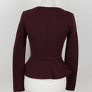 Maroon Poplin Zip-Up Jacket | Size 34-4