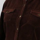 Brown Corduroy Long Sleeve Shirt | Size 28-3