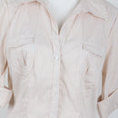H&M 3/4 sleeve stripe fitted shirt - 10-2