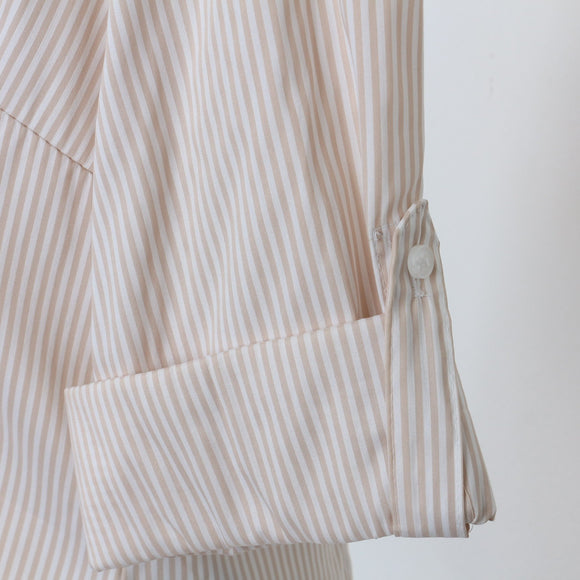 H&M 3/4 sleeve stripe fitted shirt - 10