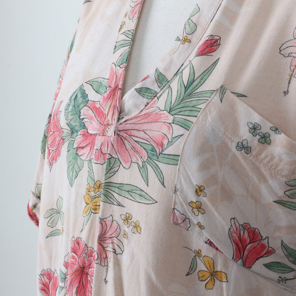 Old Khaki pink floral blouse - 10