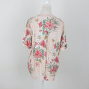 Old Khaki pink floral blouse - 10-4