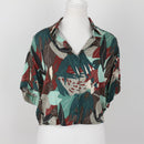 Pull & Bear Leaf Print Cropped Shirt | Size S – Secondhand-1