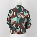 Pull & Bear Leaf Print Cropped Shirt | Size S – Secondhand-4