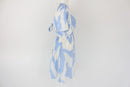 Blue and white open back mini dress-4