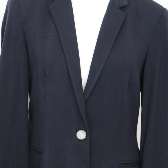 Zara Navy Blue Classic Blazer | Size M – Secondhand