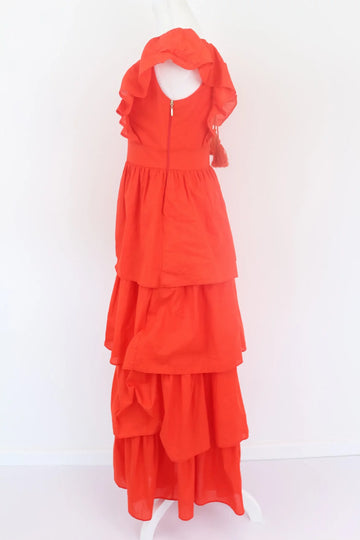 Orange Tiered Maxi Dress | Sizes S–L | Brand New - 0