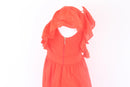 Orange tiered maxi dress-3