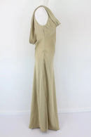 Green satin maxi dress-4