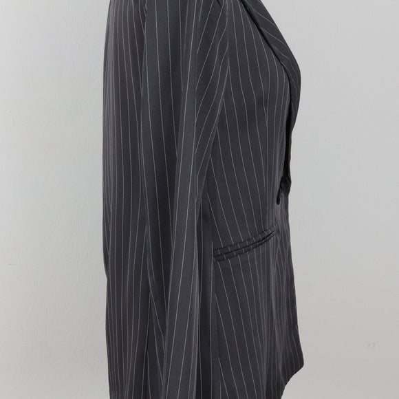 The Fix Grey & White Pinstripe Blazer | Size 6 – Secondhand