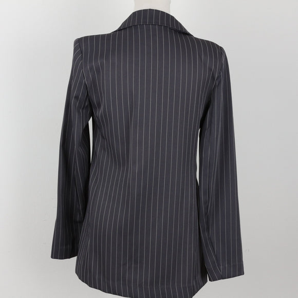The Fix Grey & White Pinstripe Blazer | Size 6 – Secondhand
