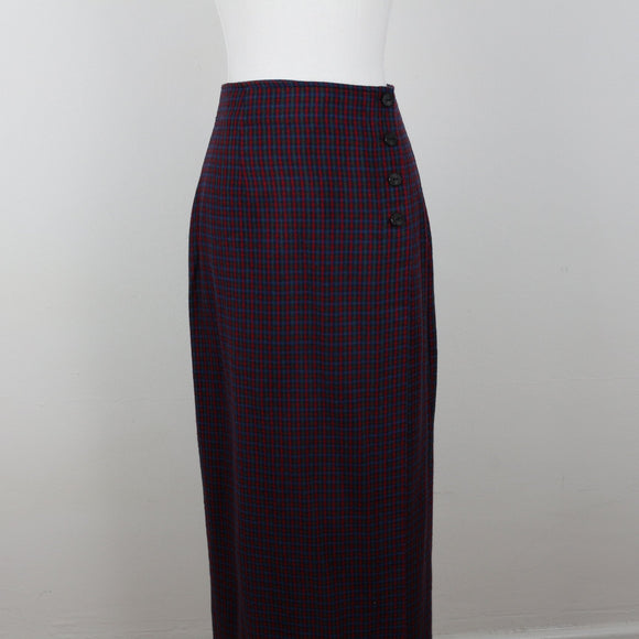 Vintage Plaid Maxi Skirt | Size 32 – Secondhand