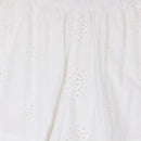 White Broderie Anglaise Shorts | Elastic Waist | Size M-2