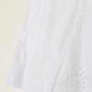 White Broderie Anglaise Shorts | Elastic Waist | Size M-3