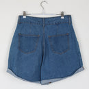 Legit High-Waisted Denim Shorts | Mid Blue Wash | Size L-3