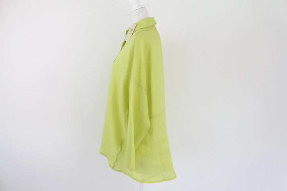 Lime green long sleeve shirt - XL