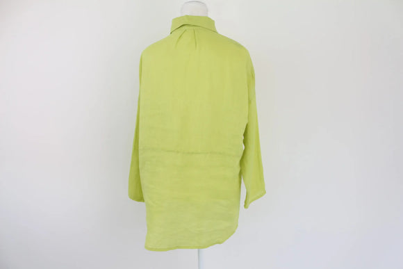 Lime green long sleeve shirt - XL