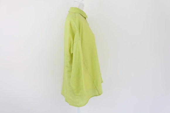 Lime green long sleeve shirt - XL