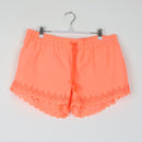 Woolworths Coral Shorts | Scalloped Eyelet Hem | Drawstring Waist | Size 14-1