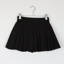 Black Pleated Tennis Skirt | Built-In Shorts | High Waist | Size S-1