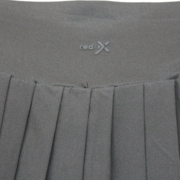 Black Pleated Tennis Skirt | Built-In Shorts | High Waist | Size S