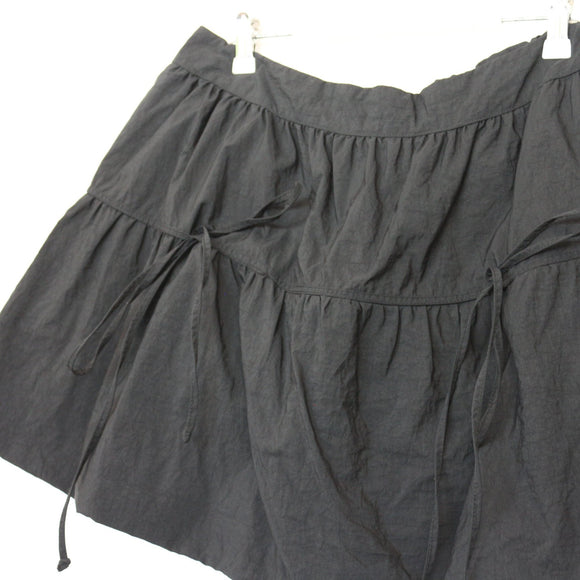 RT Black Cargo Mini Skirt | Drawstring Hem | Elasticated Waist | Size XL