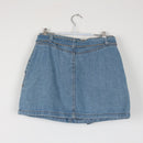 Light Blue Denim Shorts | Self-Tie Belt | Contrast Stitch | Waist 32-3