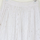 Woolworths White Broderie Anglaise Midi Skirt | Gathered Waist | Size 6-2