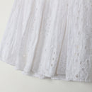 Woolworths White Broderie Anglaise Midi Skirt | Gathered Waist | Size 6-3