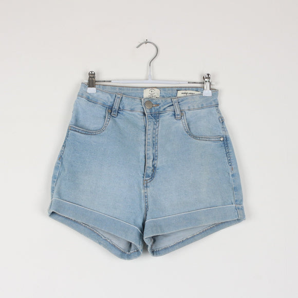 Cotton On High Classic Denim Shorts | Light Blue Wash | Size 8