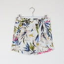 Tropical Floral Print High-Waist Shorts | Cream | Flowy Fit | Size XS-1