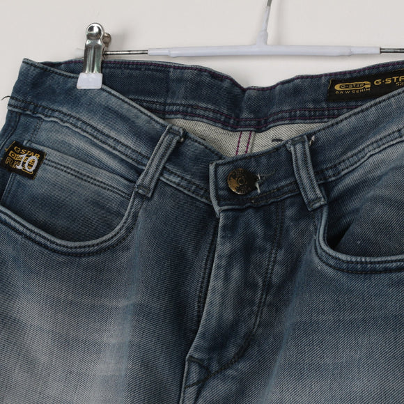 G-Star Raw Denim Skinny Jeans | Mid Blue Faded Wash | Low Rise | Waist 32