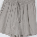 Woolworths Stone Linen Shorts | Smocked Waist | Drawstring | Relaxed Fit | Size 16-2