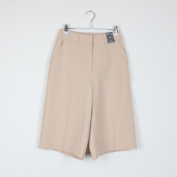 Real Woman Cream Wide-Leg Bermuda Shorts | High Waist | Tailored | Brand New | Size 8