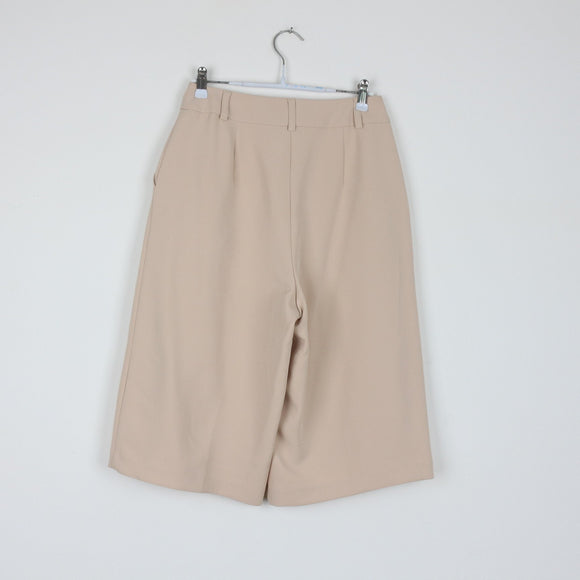 Real Woman Cream Wide-Leg Bermuda Shorts | High Waist | Tailored | Brand New | Size 8