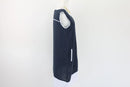Navy and white 100% linen dress-3