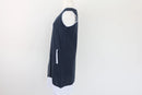Navy and white 100% linen dress-5
