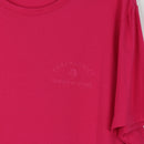 Earthaddict Hot Pink Oversized Crew-Neck T-Shirt | Tonal Logo | Curved Hem | Size 40-2
