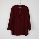 Talk Burgundy Tailored Blazer Coat | Notched Lapel | Satin Lined | Size 40-1