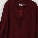 Talk Burgundy Tailored Blazer Coat | Notched Lapel | Satin Lined | Size 40-2